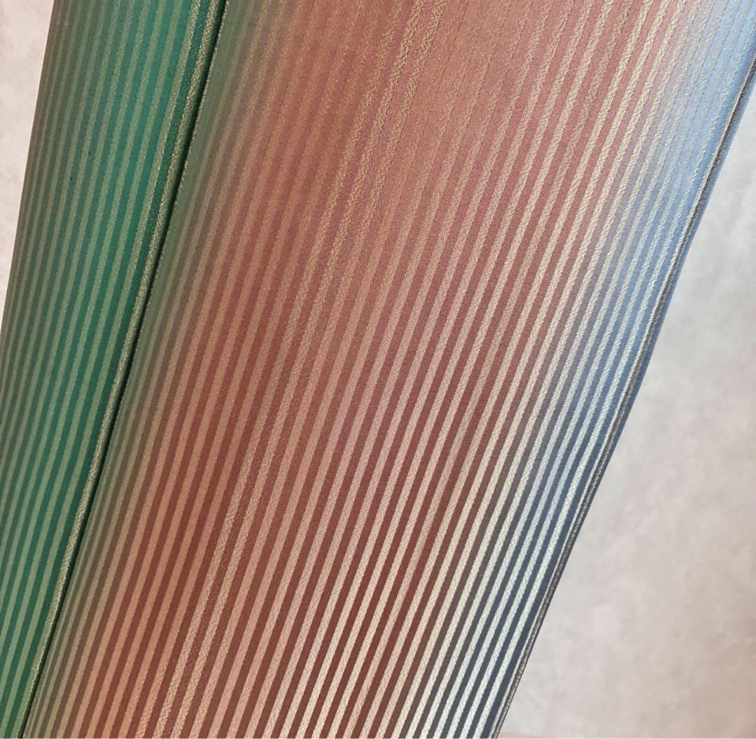 坂*ん様 付け下げ　小紋　フルセット　着物　正絹　縞模様　ストライプ　比翼仕立