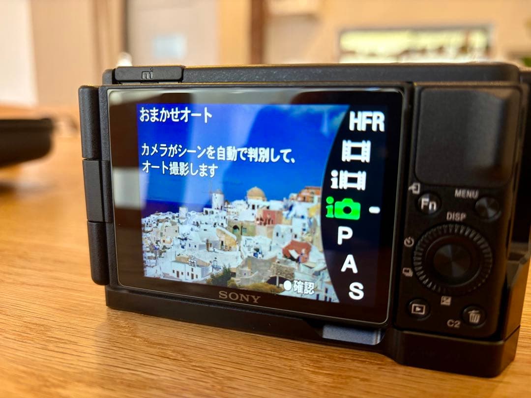 SONY ZV-1（木製ハンドル・外部マイク付）