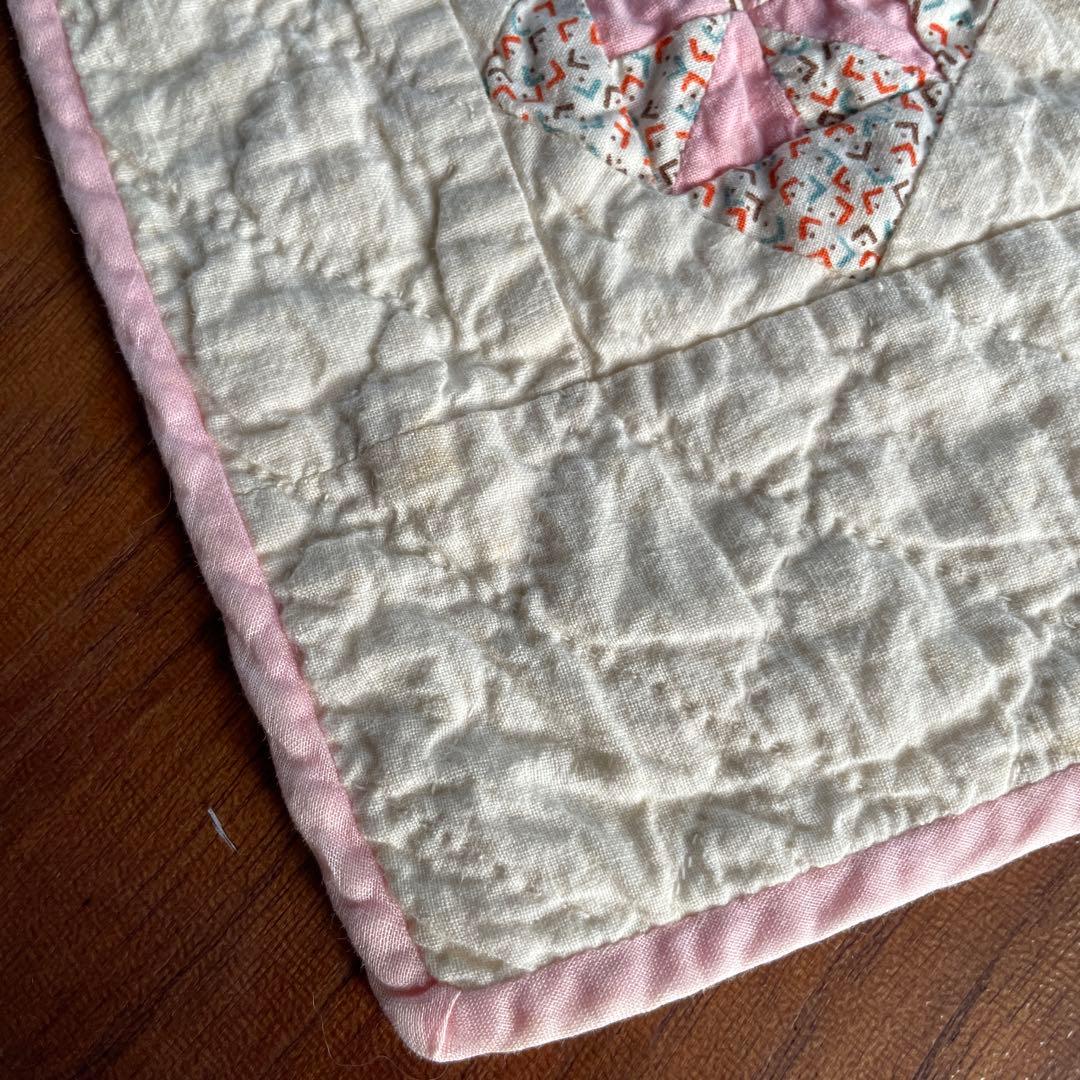 アンティークキルト ピンウィール 風車 ドールキルト ミニキルト