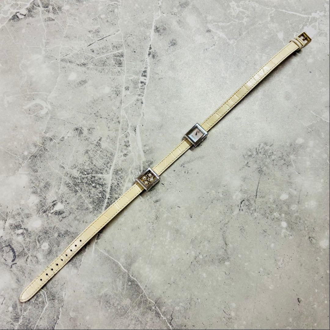 ⚠️週末セール！【ミキモト】腕時計　アイボリー　二連 　稼働