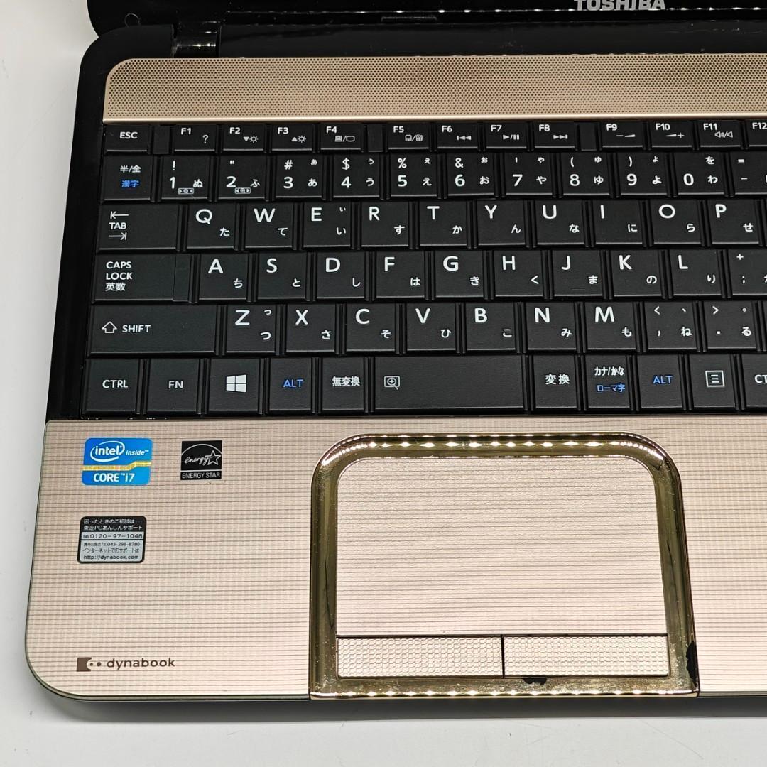【東芝】T552 高速i7 SSD256GB 16GB ゴールド ノートPC