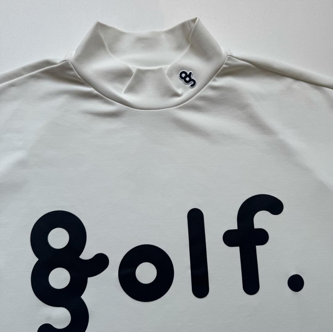 サイズL　［ 8G SHOOT ］モックネック半袖 ホワイト