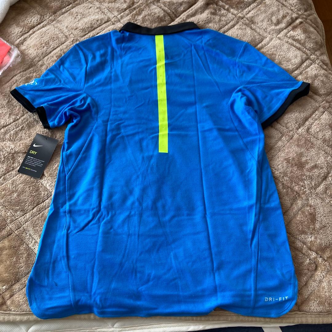 Nike DRI-FIT フェデラー 青 ゲームシャツ