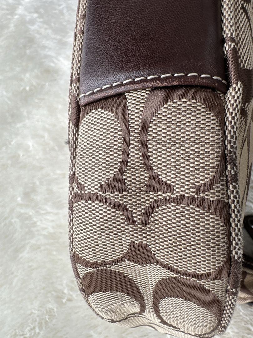 美品 COACH シグネチャー ホーボー ワンショルダー ショルダーバッグ