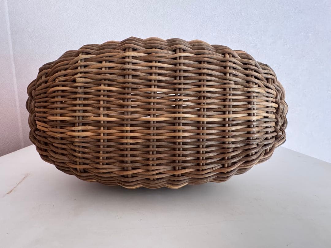 【アケビ製】丸型かごバッグ ブラウン