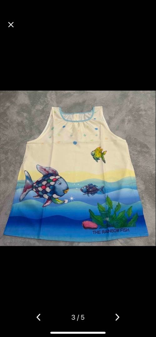 タイムセール　アンパンマン　にじいろのさかな エプロン 保育