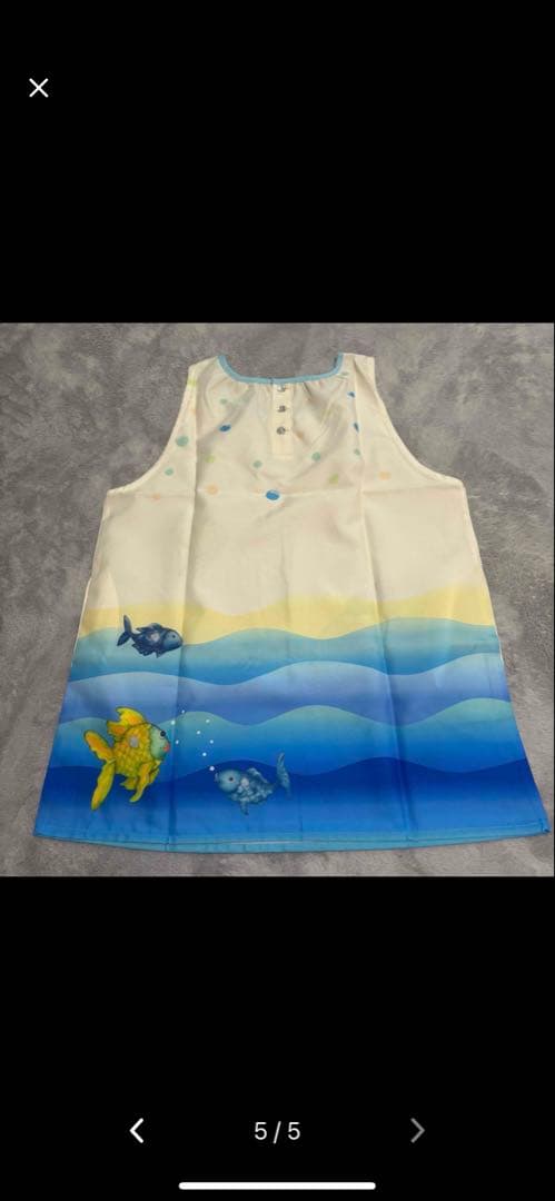 タイムセール　アンパンマン　にじいろのさかな エプロン 保育