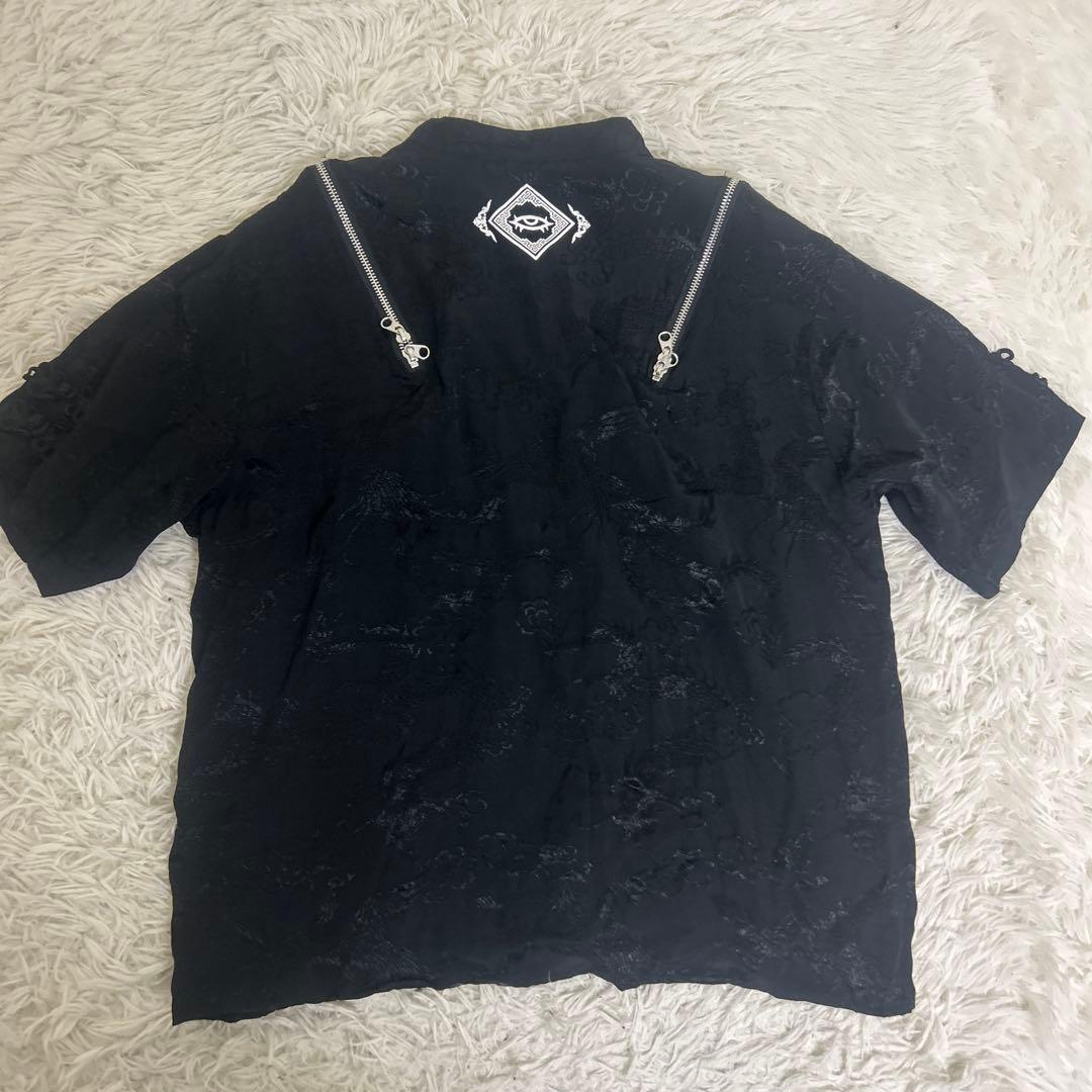 ♡美品♡ REFLEM ショルダー　ZIP 総柄　チャイナ　シャツ レフレム