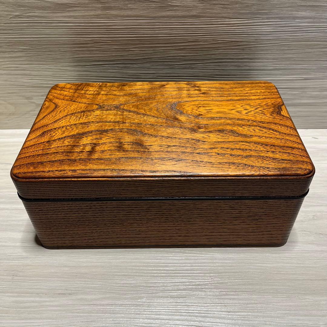 拭漆文箱　桐箱つき