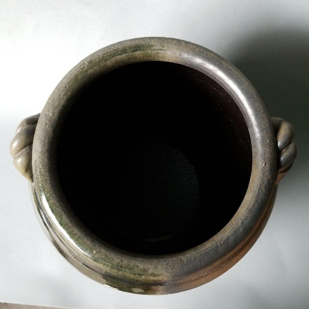 信楽焼傘立て  耳付き壷型 高さ４５cm