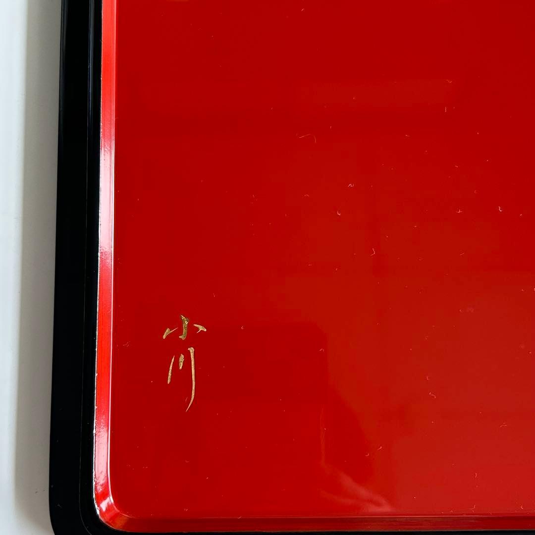 輪島塗　小川銘 天然木製 漆器 竹松梅蒔絵　3段重箱　共箱付