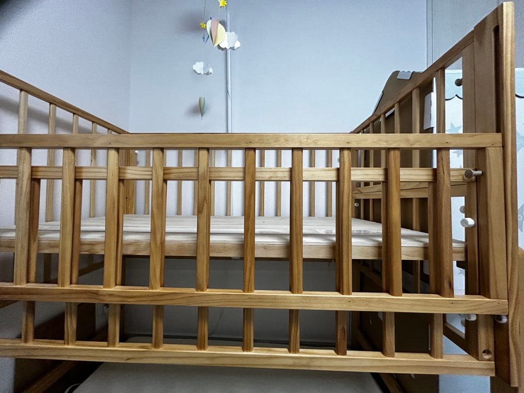 【ベビーベッド】大和屋　トールWオープンベビーベッド