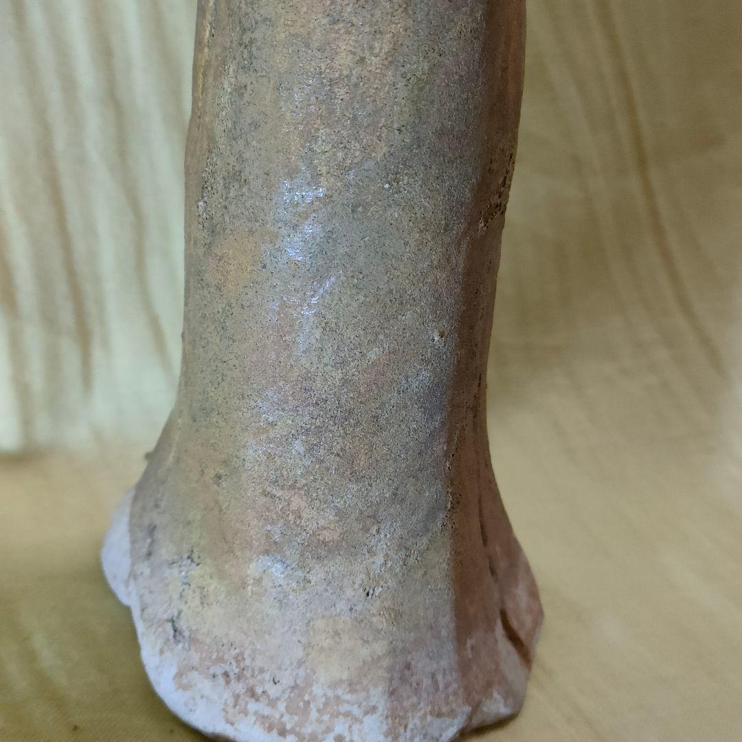 加彩人物俑　中国古陶　古玩　侍女　唐三彩