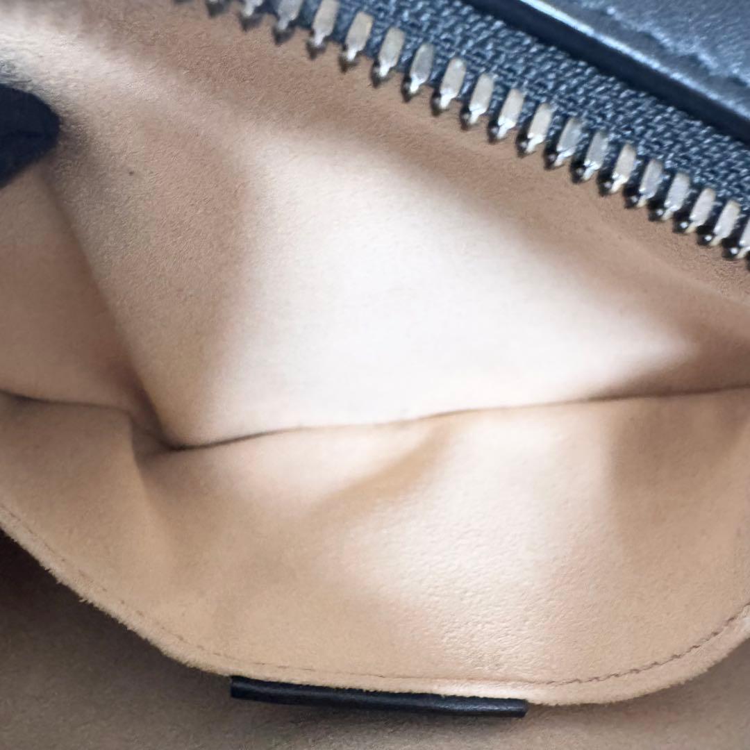 【美品】GUCCI グッチ ウエストポーチ マーモント レザー ブラック 正規品