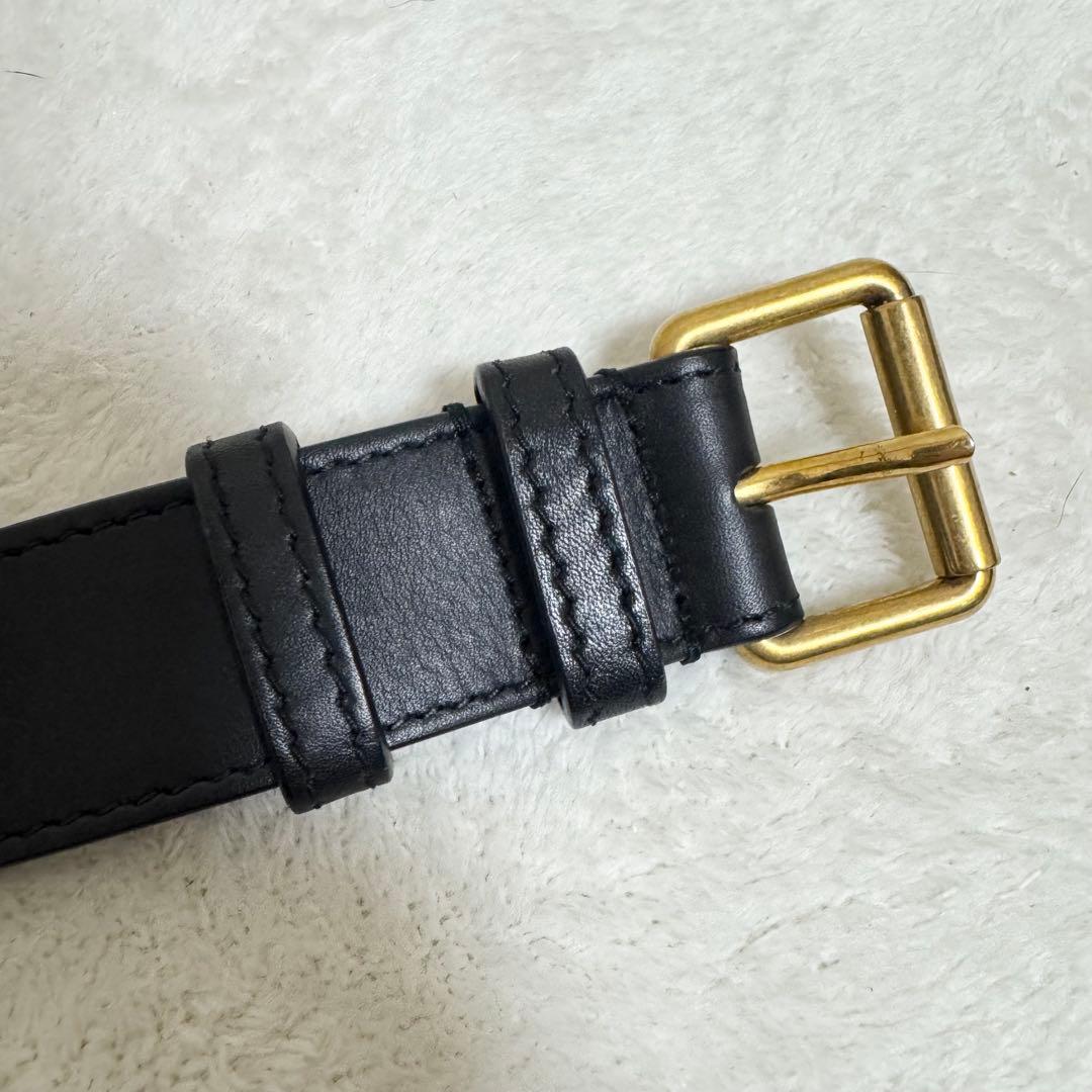 【美品】GUCCI グッチ ウエストポーチ マーモント レザー ブラック 正規品