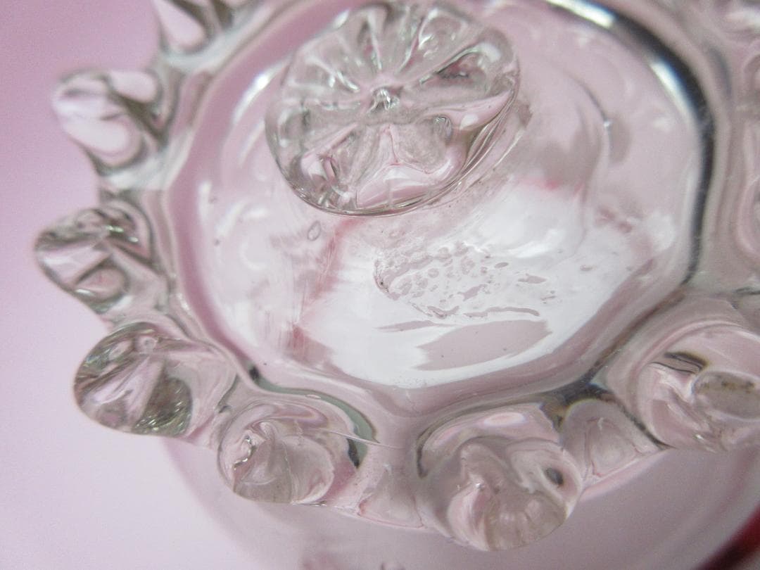 アンティーク 明治期～大正期 フリル 氷コップ デザートグラス 70816