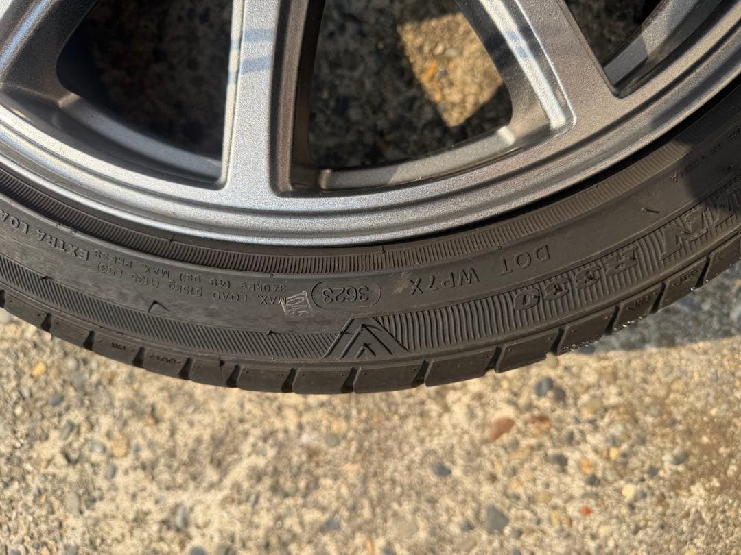 シエンタ　195/45r17グレー 5スポーク　サマータイヤホイールセット
