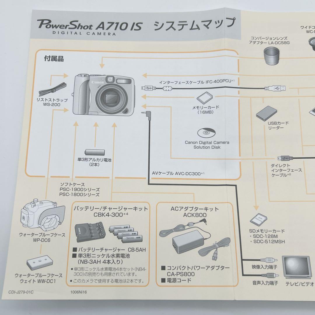 【美品】Canon PowerShot A710 IS 外箱 取説 専用ケース付