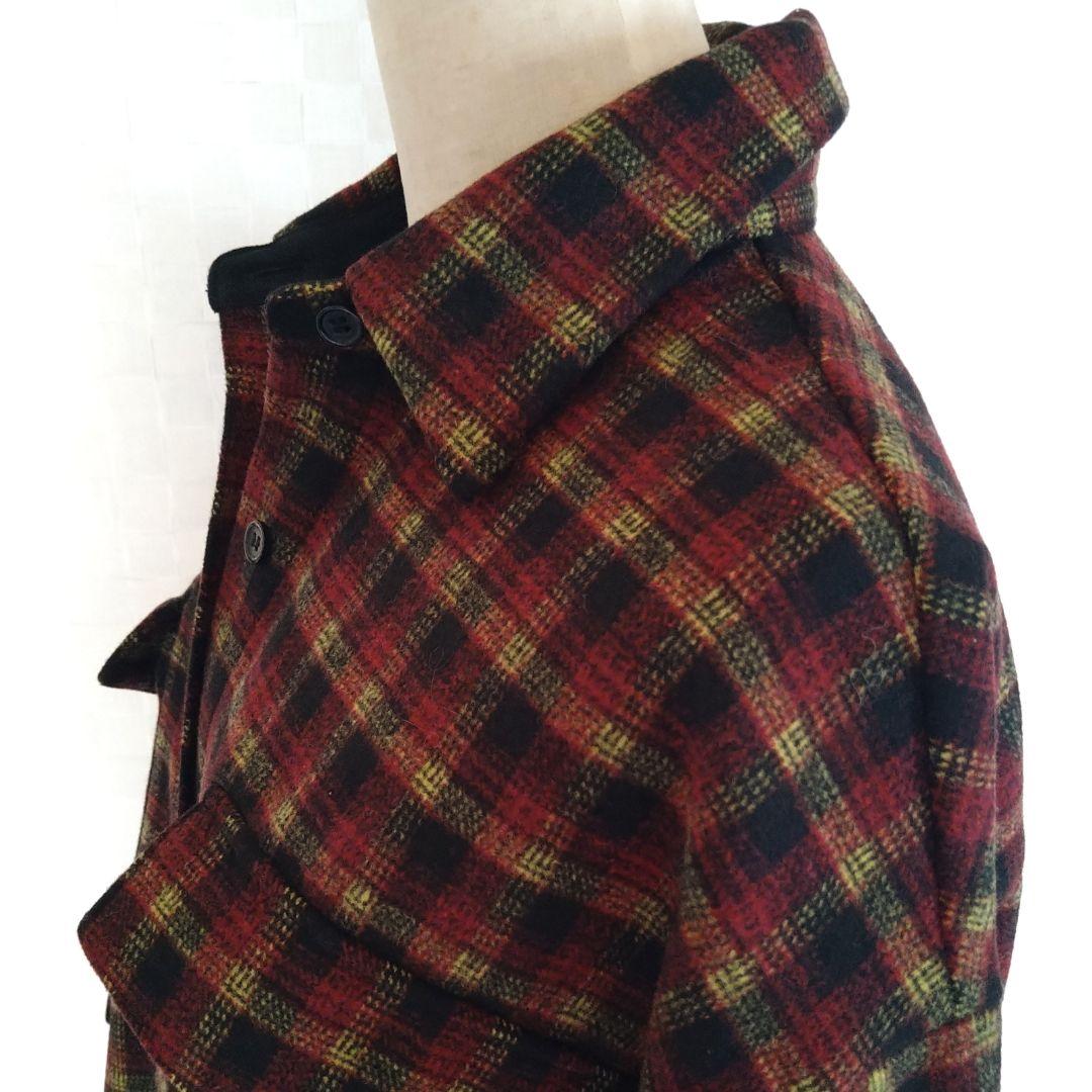【新品タグ付】AMERI UND CHECK WOOL OVER SHIRT