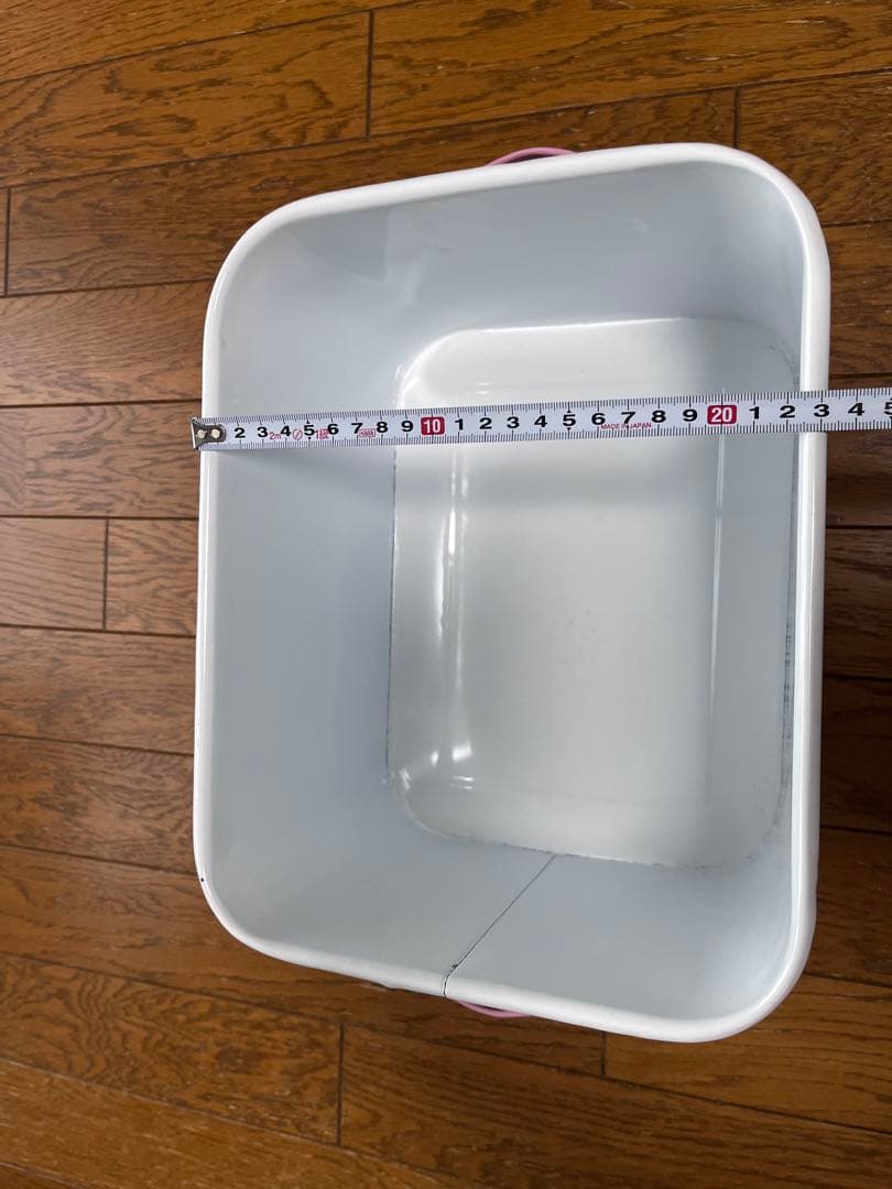 北欧さま専用　【未使用】角形ホーロ製ブレッドケース　ピンク　CAKES