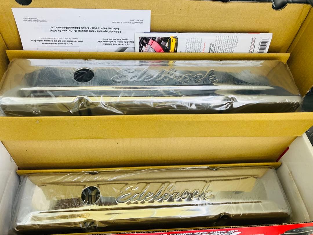 アメ車シボレー エーデルブロックエアークリーナ,バルブカバー,ブリーザーキャップ