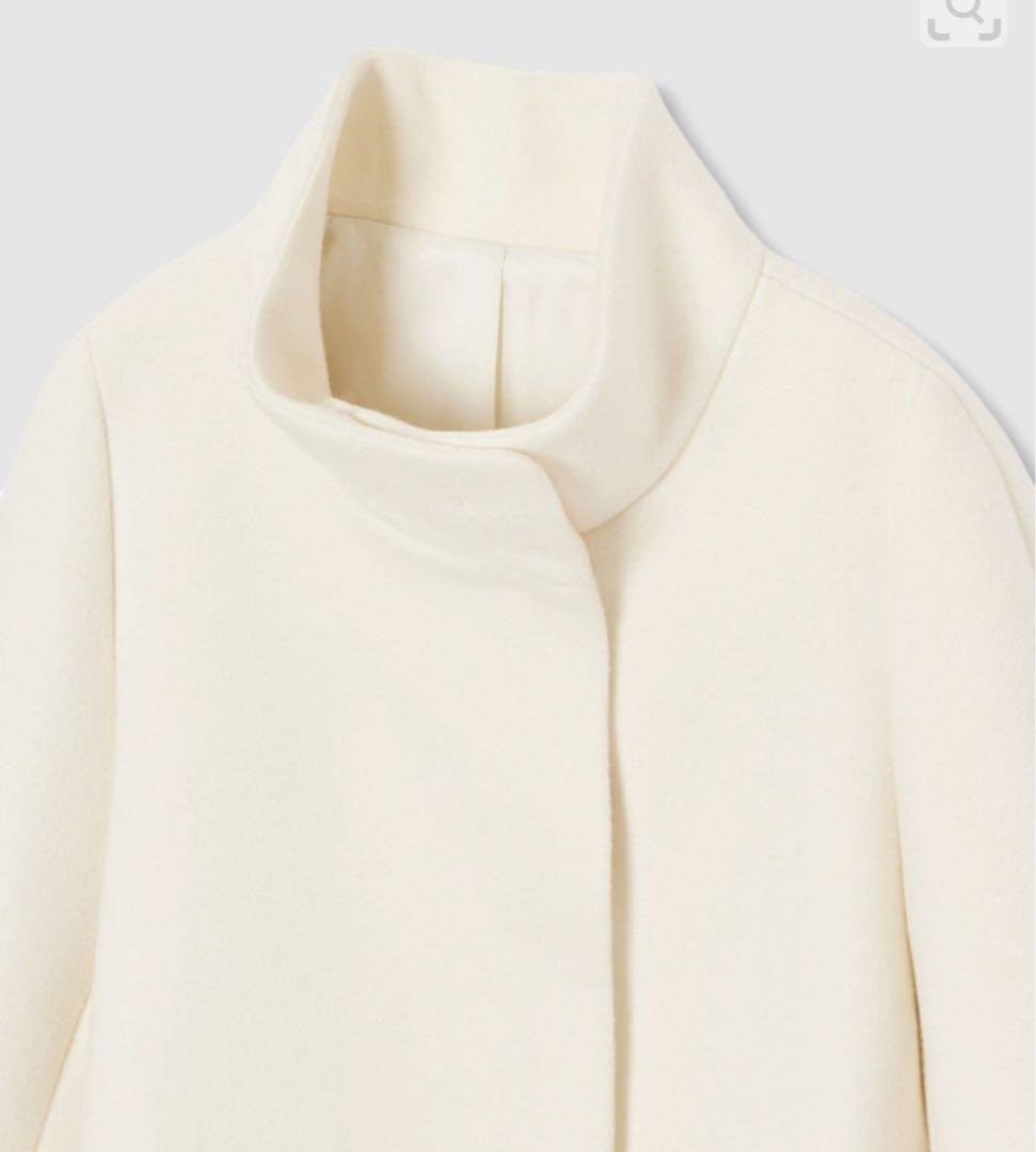 あ*読様 タグ付き未使用品　アナイ　ウールビーバーショートコート　36 白系