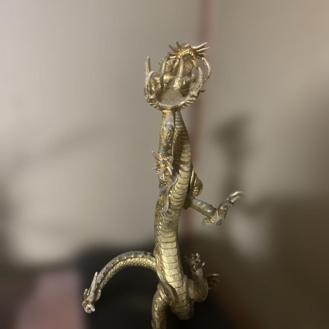 龍 置物 風水　金色　 ルチル球 水杯　 開運 金運 厄祓い 　インテリア