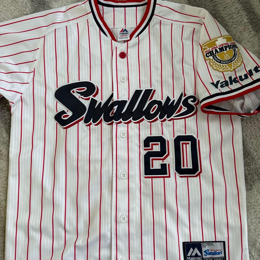 東京ヤクルトスワローズ木澤尚文投手2022優勝ワッペンユニフォームM