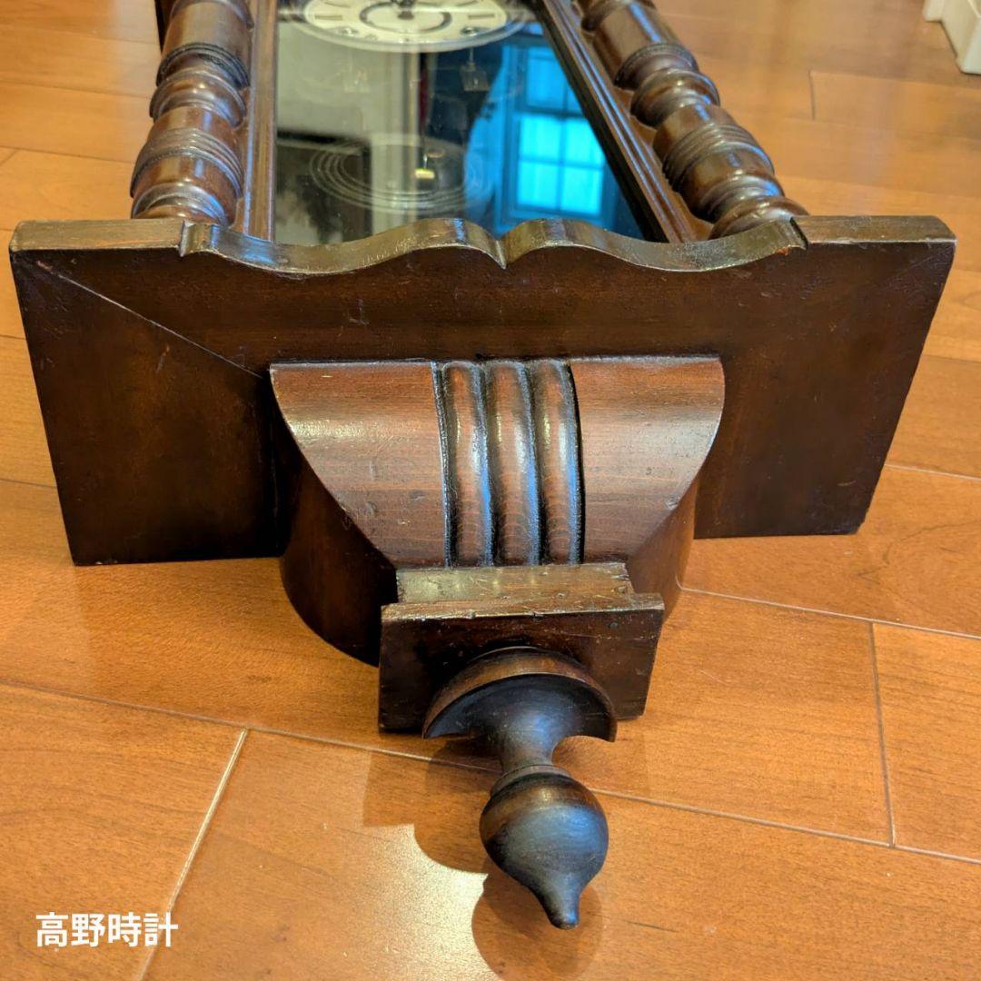 アンティーク掛時計　古時計　振り子時計　掛時計　ゼンマイ時計