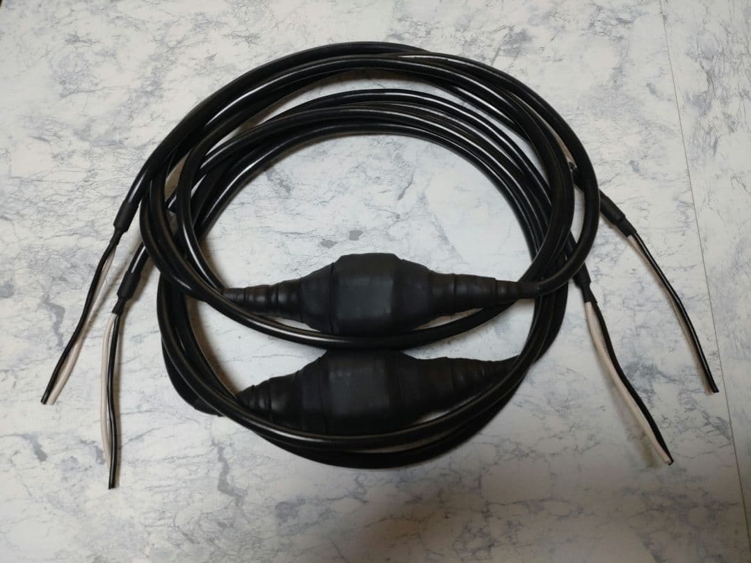 【最新作】1000段式カタパルト　スピーカーケーブル　2mペア　端末切りっぱなし