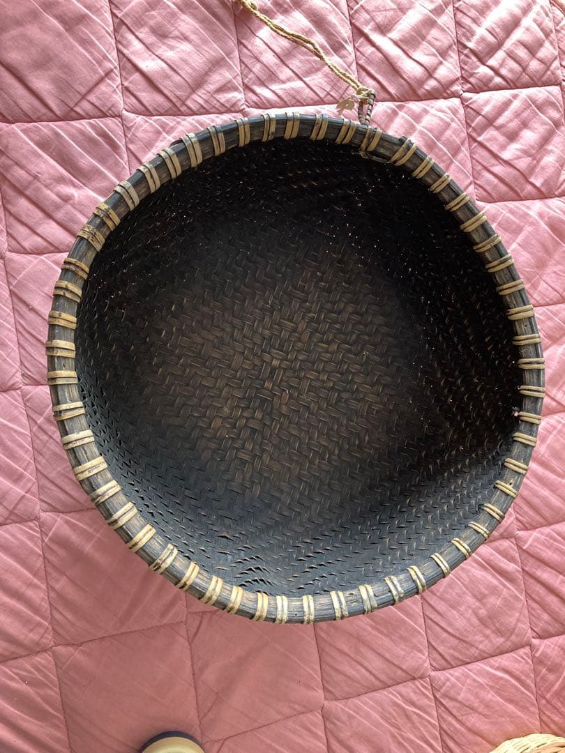 籠　味わいある飾り籠　物入れ