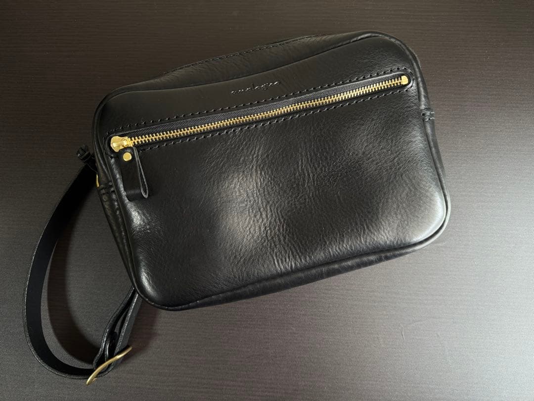 最終値下げ表示【アナロジコ】ウエストポーチ/ ブラック