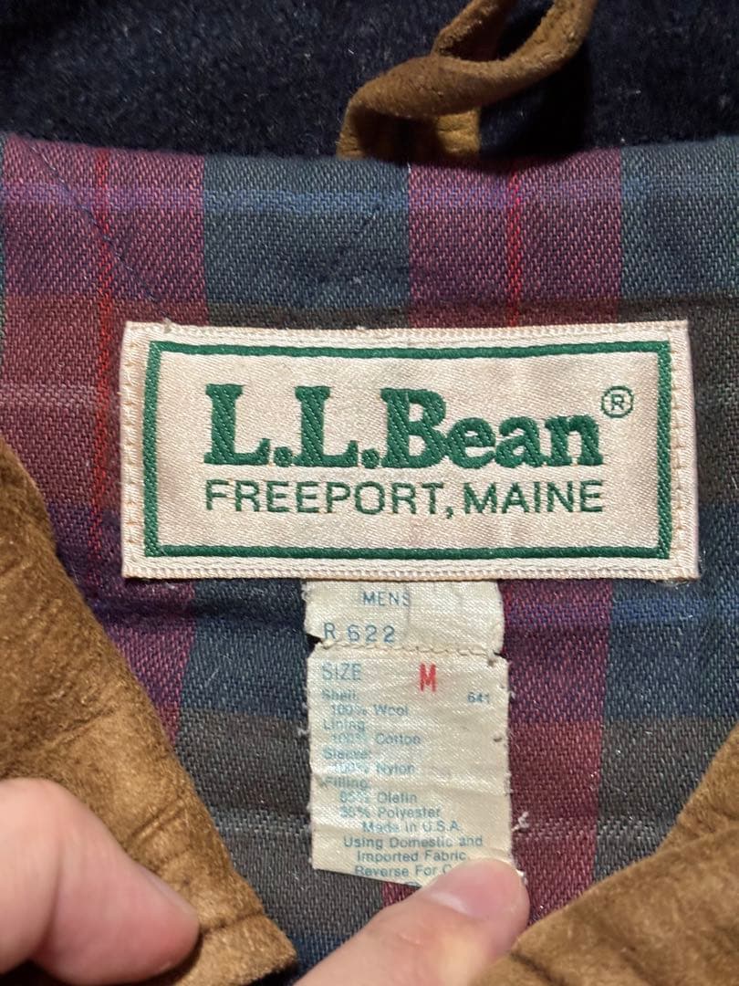 80s L.L.bean ハーフコート 襟ヌバック USA製