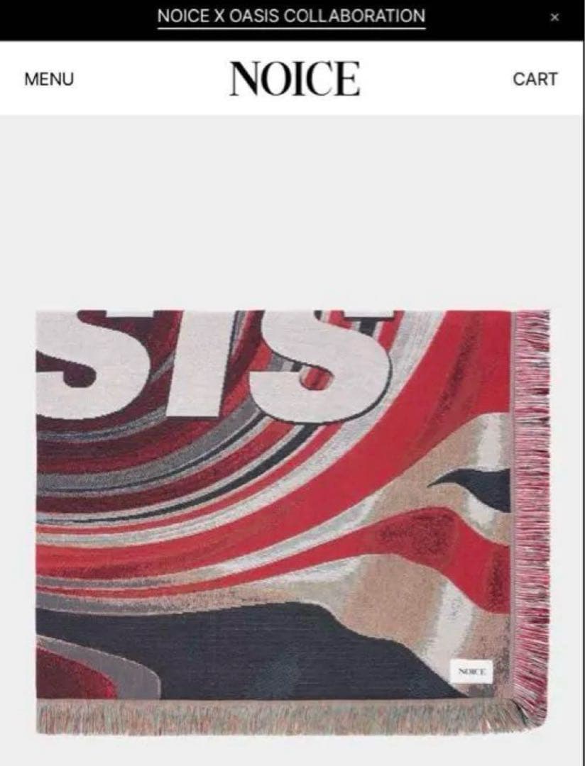《限定完売》OASIS × NOICE ユニオンジャック ブランケット/ラグ