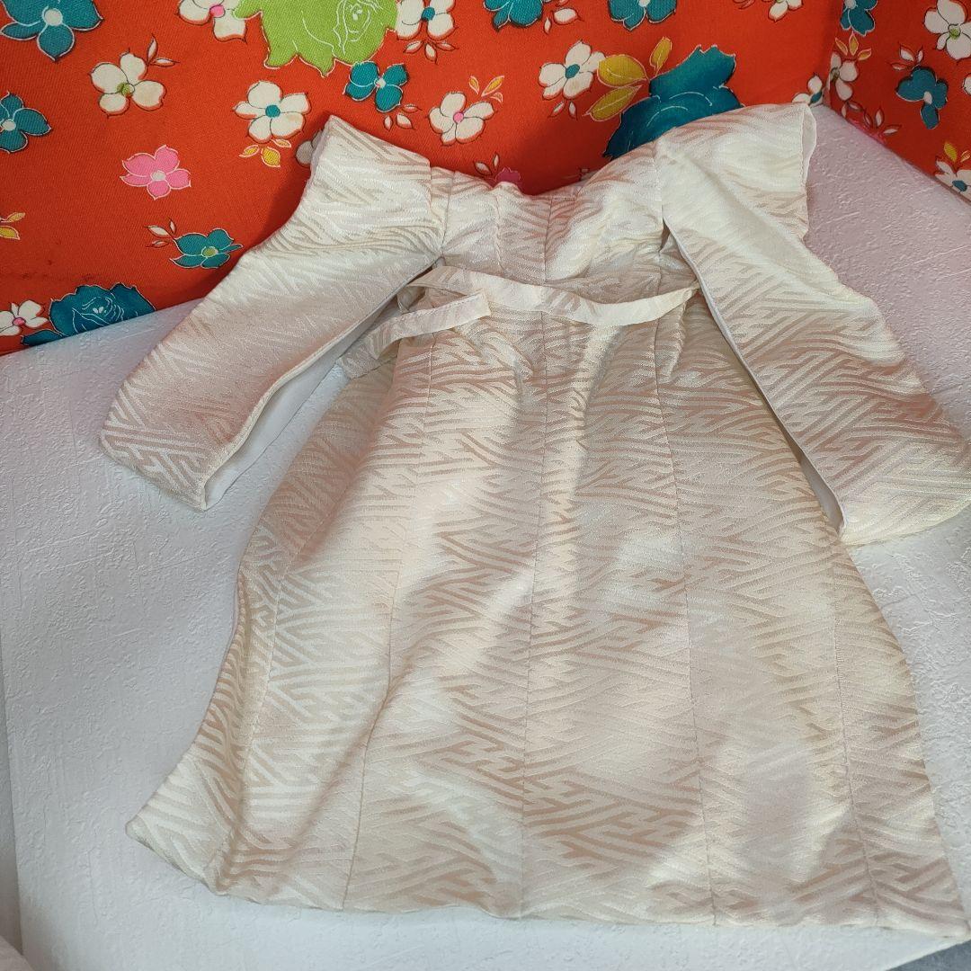 タミーちゃんサイズ　ハンドメイド　花嫁衣装セット　色打掛　オレンジ鶴