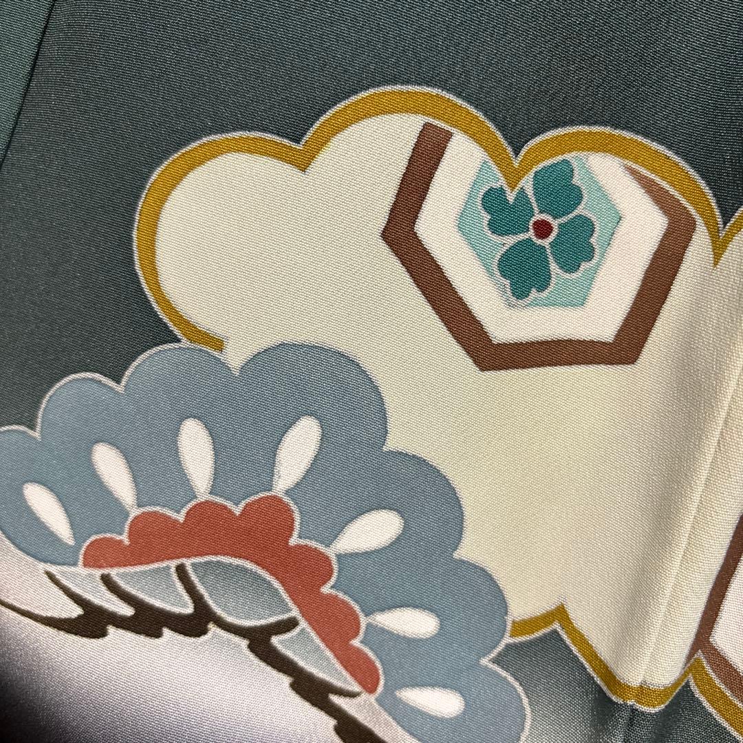 No.16 正絹男の子お祝い着　産着 長襦袢付き　のしめ 七五三