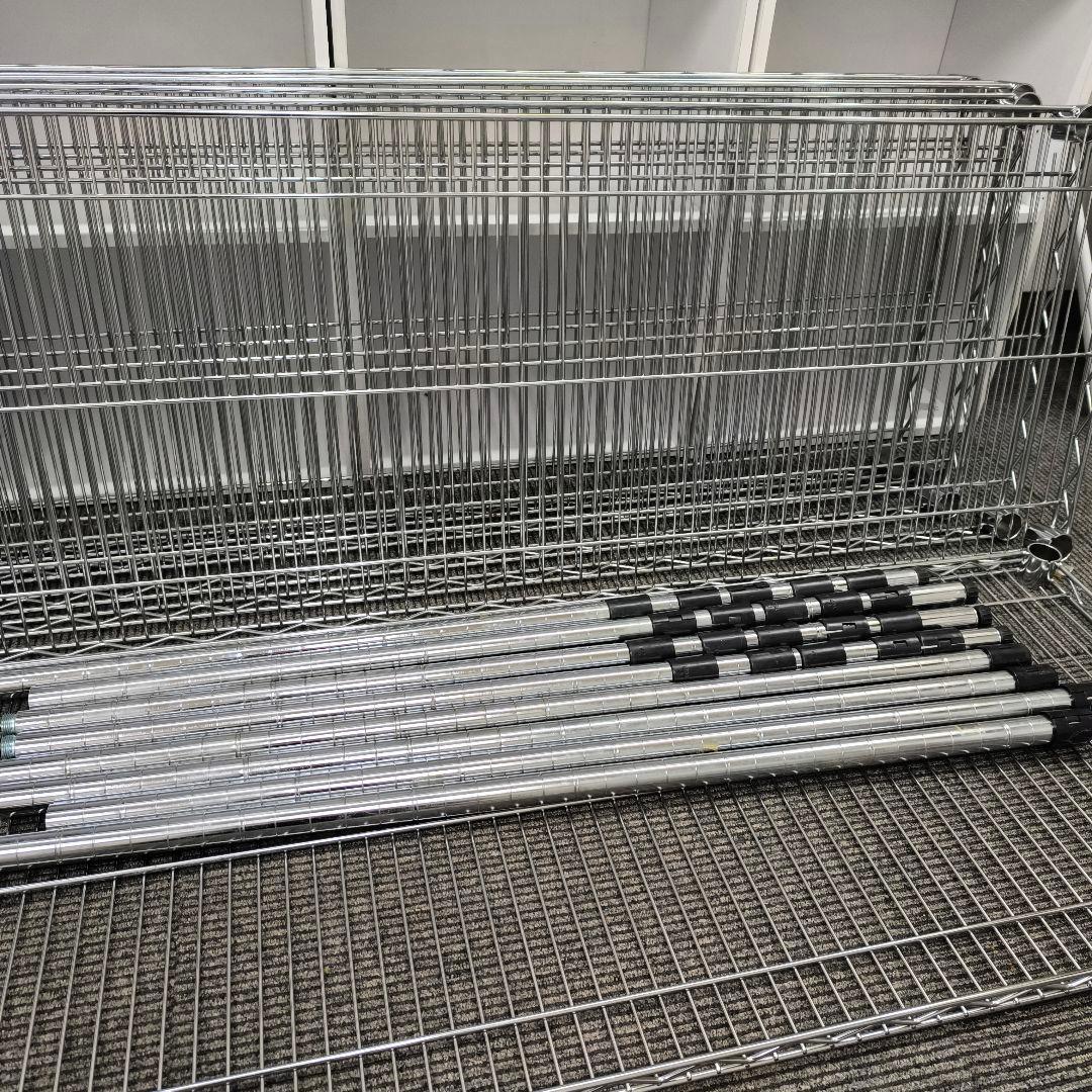 まぁちゃん:【幅120cm】スチールラック 5段 シルバー 棚板1枚追加済