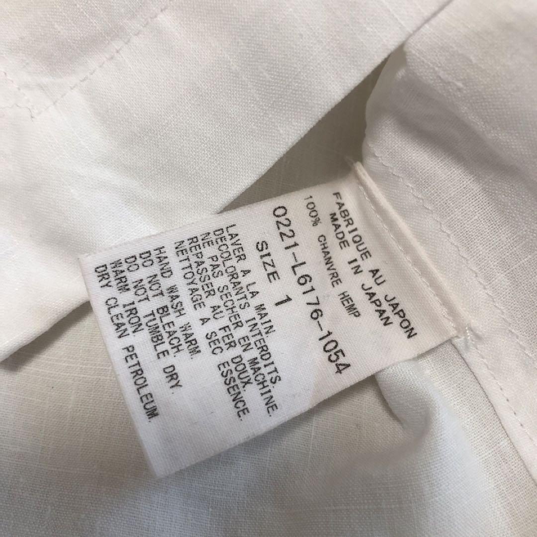 ARTS&SCIENCE★ブラウス★シャツ★ヘンプ100%★ホワイト★サイズ1