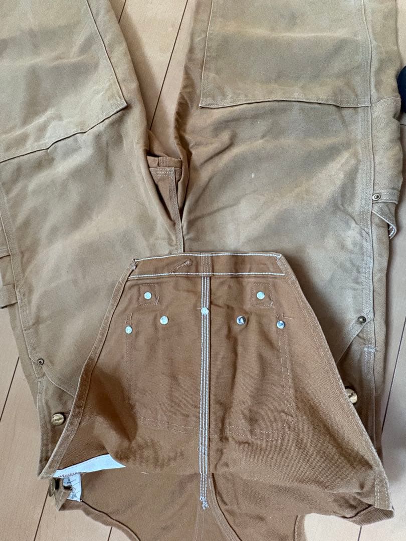 Carhartt ベージュ オーバーオール