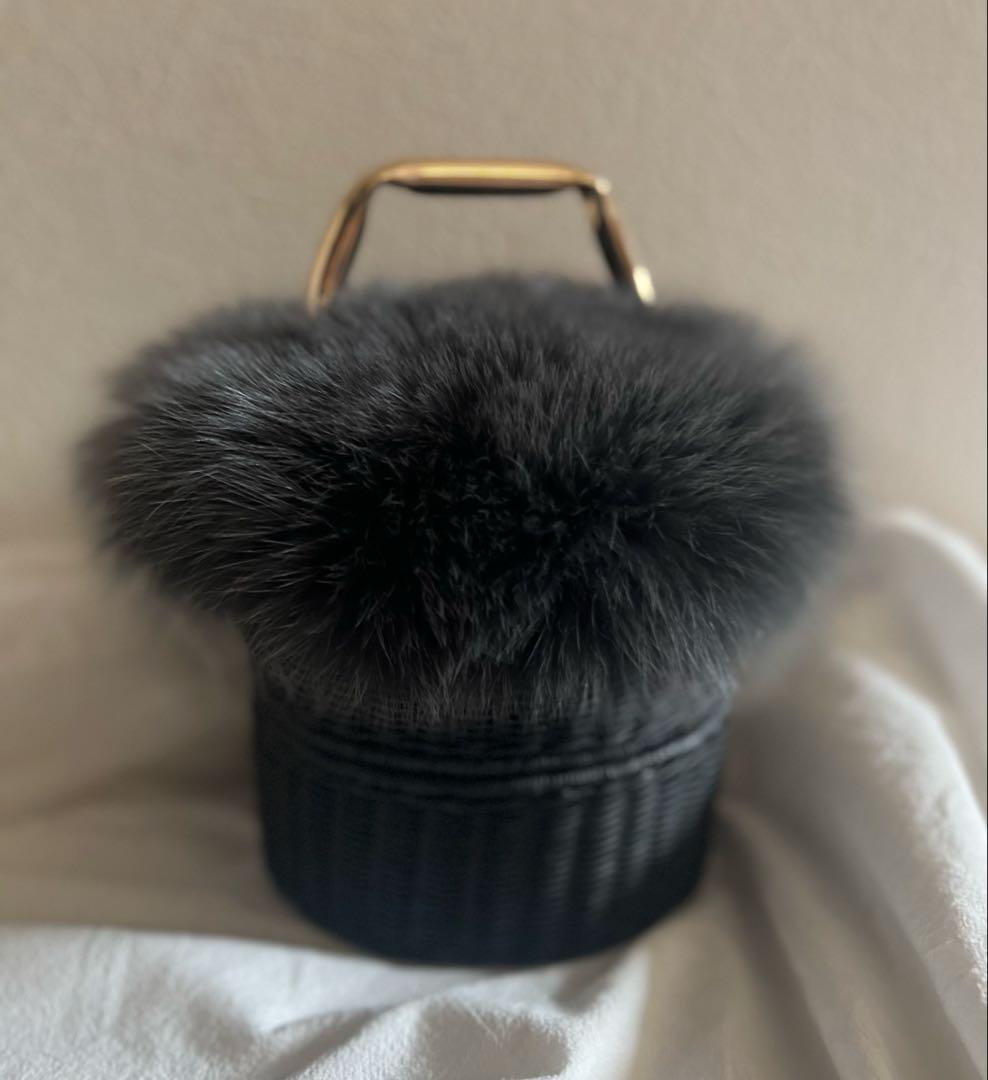 【極美品】マニマリス　パンケーキバスケット　ダブル　きのこファーセット