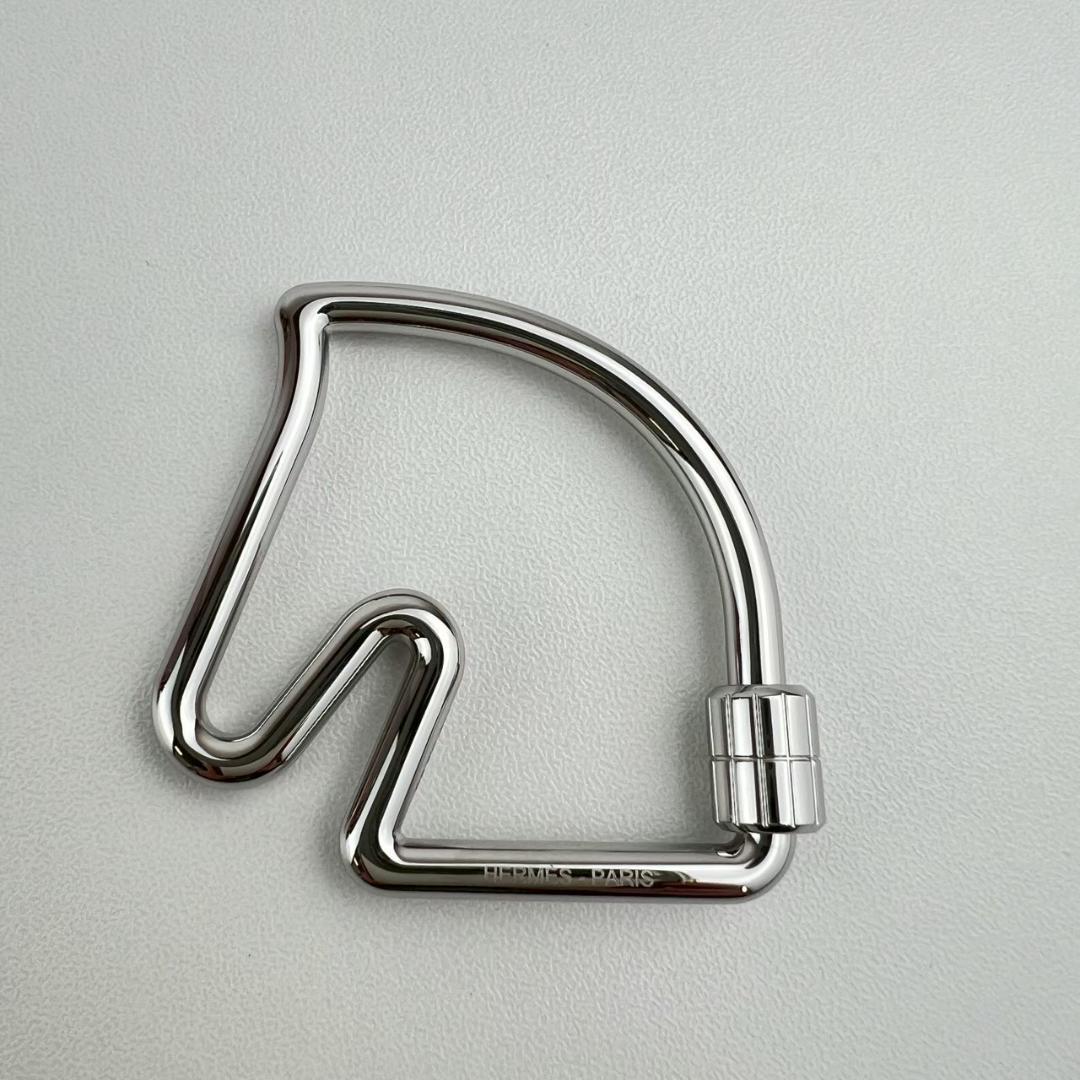 新品　HERMES エルメス　キーホルダー シュヴァル　キーリング　シルバー