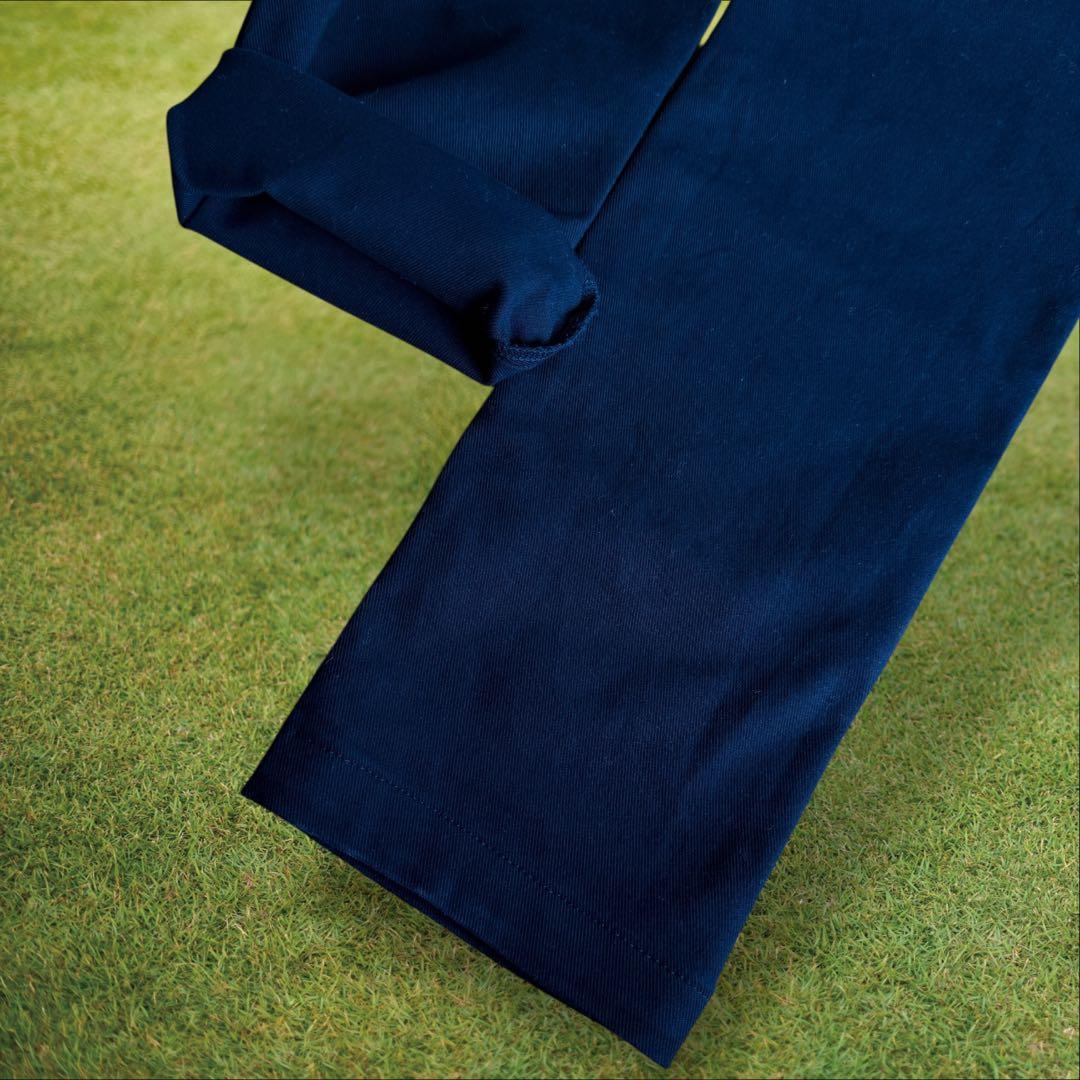 パーリーゲイツ　パンツ　M〜L相当　紺　濃紺　ネイビー　コットン素材　生地厚