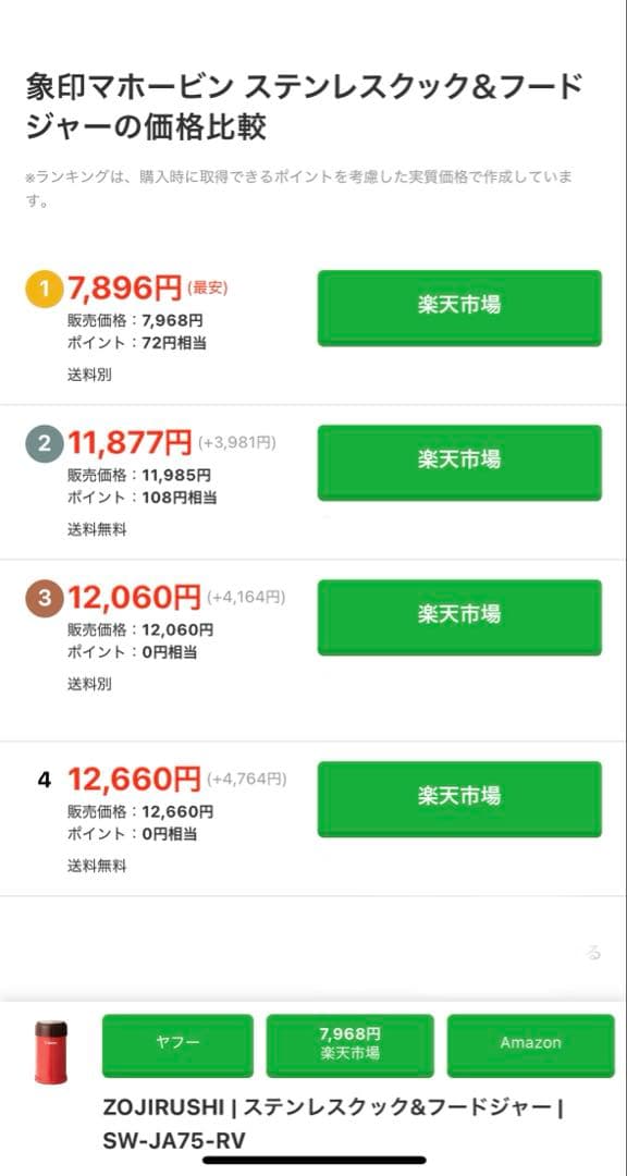 更に値下げ　象印 ＆ サーモス　スープジャー　750ml＆400ml