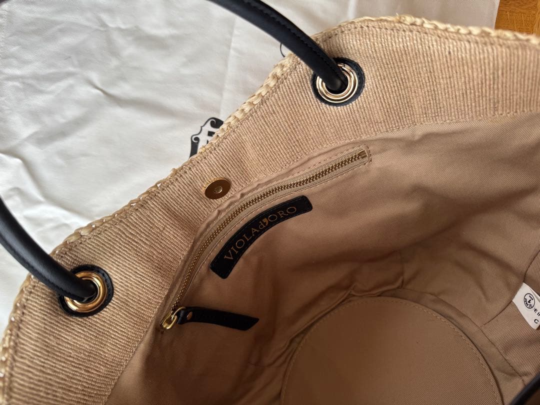 【VIOLA d'ORO】ストロー かごバッグ