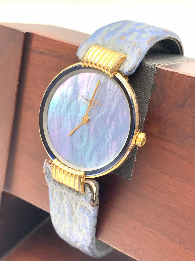 【不動】Christian Dior バギラ　腕時計　レザーベルト