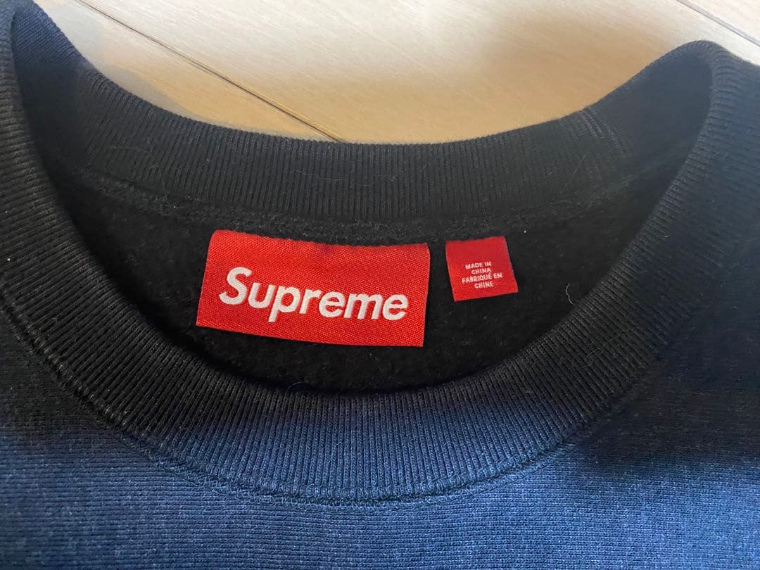 supreme 25ss washed boxlogo crewneck（黒）