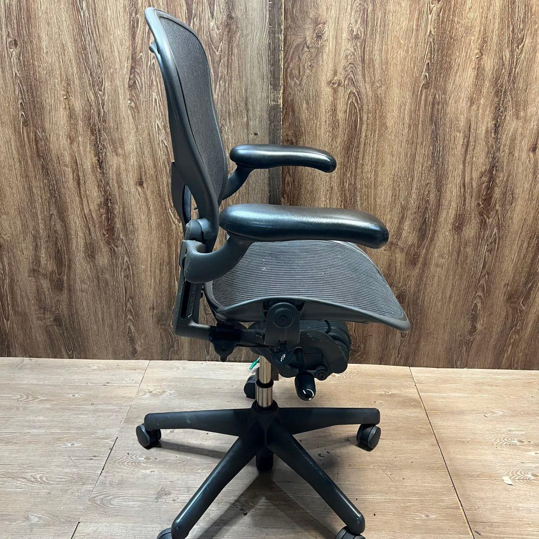 E076☆ ジャンク　USA ハーマンミラー アーロンチェア Aサイズ