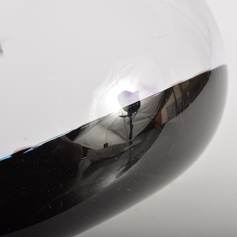 工芸ガラス　ガラス作家　戸田晶子作　吹きガラス　エナメル絵付　置物　VR6826