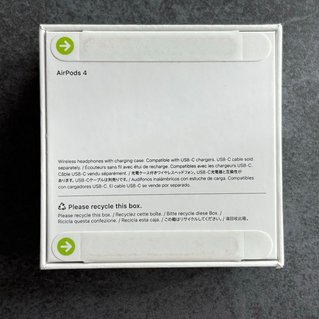 Apple AirPods 4 新品未開封　アクティブノイズキャンセル非搭載