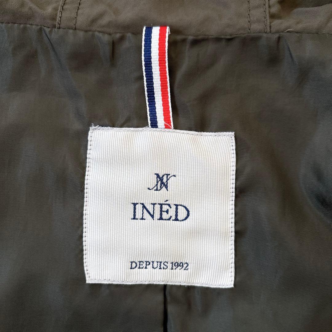 美品 イネド ラビットファー ラクーンファー ボアライナー付 モッズコート